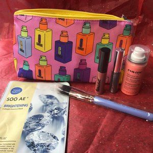 Clinique Bottle Bag w/ mixed beauty products